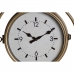 Wall Clock DKD Home Decor 43 x 14,5 x 47 cm Crystal Grey Golden Iron Traditional (2 Units)