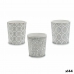 Ghiveci Model Alb Gri Ceramică 12,3 x 12 x 12,3 cm (144 Unități)