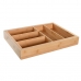 Stalo įrankių dėklas DKD Home Decor Išlankstomas Natūralus Bambukas 33 x 45,5 x 6,4 cm