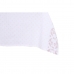 Покривка за маса и салфетки DKD Home Decor 150 x 150 x 0,5 cm Розов Бял (2 броя)