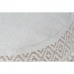 Poggiapiedi Home ESPRIT Bianco Frange 40 x 40 x 45 cm
