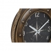 Ceas de Perete DKD Home Decor 43 x 8 x 71 cm Geam Negru Auriu* Fier (2 Unități)