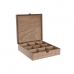 Krabice na čaj DKD Home Decor Sklo Růžový Kov Bílý 24 x 24 x 7 cm 3 Kusy Dřevo MDF