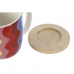Vnt. kavos puodelių rinkinys DKD Home Decor Spalvotas Koralas Bambukas Dolomite 180 ml
