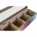 Krabice na čaj DKD Home Decor Bílý Vícebarevný Dřevo MDF (4 kusů)