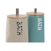Toilet Brush Home ESPRIT Beige Turquoise Bamboo Stainless steel Dolomite 12,2 x 12,2 x 35,2 cm (2 Units)