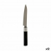Couteau de cuisine 2,7 x 24,3 x 1,8 cm Argenté Noir Acier inoxydable Plastique (12 Unités)