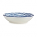 Βαθύ Πιάτο Ρίγες Πορσελάνη Μπλε Λευκό x6 (20 x 4,7 x 20 cm)