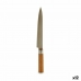 Kuchynský nôž 3 x 33,5 x 2,5 cm Striebristý Gaštanová Nerezová oceľ Bambus (12 kusov)