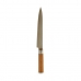 Køkkenkniv 3 x 33,5 x 2,5 cm Sølvfarvet Brun Rustfrit stål Bambus (12 enheder)