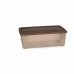 Storage Box with Lid Stefanplast Elegance Beige Plastic 5 L 19,5 x 11,5 x 33 cm (12 Units)