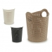 Multi-purpose Plastic Basket Rattan White Brown Black 15 L (35 x 28 x 28 cm)
