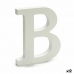 Písmeno B Dřevo Bílý (1,8 x 21 x 17 cm) (12 kusů)