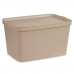 Κουτί αποθήκευσης με Καπάκι Μπεζ Πλαστική ύλη 24 L 29,3 x 24,5 x 45 cm (x6)