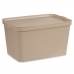 Opbevaringsboks med låg Beige Plastik 24 L 29,3 x 24,5 x 45 cm (6 enheder)