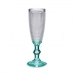 Champagne glass Turquoise Points Glass 6 Units (185 ml)