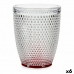 Glass Red Points Transparent Glass 300 ml (6 Units)