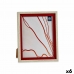 Okvir za fotografije Kristal Rdeča Les Rjava Plastika (24 x 2 x 29 cm) (6 kosov)