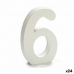 Number 6 Wood White (2 x 16 x 14,5 cm) (24 Units)