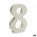 Numeri 8 Legno Bianco (2 x 16 x 14,5 cm) (24 Unità)