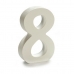 Numeri 8 Legno Bianco (2 x 16 x 14,5 cm) (24 Unità)