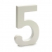 Siffror 5 Trä Vit (1,8 x 21 x 17 cm) (12 antal)