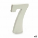 Čísla 7 Drevo Biela (1,8 x 21 x 17 cm) (12 kusov)