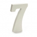 Numere 7 Lemn Alb (1,8 x 21 x 17 cm) (12 Unități)