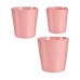 Conjunto de Vasos Cor de Rosa Argila (6 Unidades)