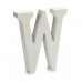 Letter W Wood White (2 x 16 x 14,5 cm) (24 Units)