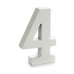 Number 4 Wood White (2 x 16 x 14,5 cm) (24 Units)