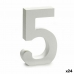 Numeri 5 Legno Bianco (2 x 16 x 14,5 cm) (24 Unità)