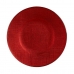 Plokščia lėkštė Raudona stiklas 6 vnt. (21 x 2 x 21 cm)