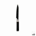Кухонный нож Мрамор 2,5 x 24 x 2,5 cm Чёрный Нержавеющая сталь Пластик (12 штук)