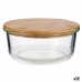 Round Lunch Box with Lid Bamboo 17 x 7 x 17 cm (12 Units)
