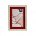 Photo frame Crystal Red Wood Brown Plastic (13,5 x 18,8 x 2 cm) (6 Units)