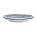 Piatto da pranzo Righe Azzurro Bianco Porcellana 24 x 2,8 x 24 cm (6 Unità)