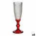 Pohár šampanského Červená Transparentná Bodky Sklo 6 kusov (180 ml)