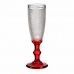Pohár šampanského Červená Transparentná Bodky Sklo 6 kusov (180 ml)