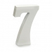 Número 7 Madera Blanco (2 x 16 x 14,5 cm) (24 Unidades)