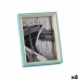 Okvir za fotografije Kristal Modra Bela Les MDF (3 x 22 x 17 cm) (6 kosov)
