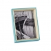 Foto rāmis Stikls Zils Balts Koks MDF (3 x 22 x 17 cm) (6 gb.)