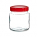 Barattolo Rosso Trasparente Vetro polipropilene (1 L) (12 Unità)