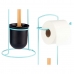Toilet Roll Holder Blue Metal Bamboo 17 x 57 x 16,5 cm (6 Units)
