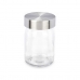 Jar Transparent Silver Metal Glass 230 ml 6,8 x 11 x 6,8 cm (6 Units)