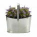 Blumentopf Korb Silberfarben Zink 21 x 19,5 x 35,5 cm (12 Stück)