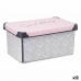 Sandėliavimo dėžutė su dangteliu Vibes Pilka Rožinė Plastmasinis 10 L (22,7 x 16,5 x 34,5 cm) (12 vnt.)