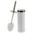 WC-kefe Fehér Ezüst színű Műanyag 9,5 x 38,5 x 9,5 cm (6 egység)