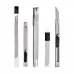 Odlamovací nožík Set Stříbřitý Kov Plastické 1,5 x 18,5 x 10 cm (24 kusů)