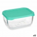 Lunch box SNOW BOX Green Transparent Glass Polyethylene 420 ml (12 Units)